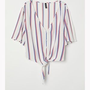 H&M Tie Front Crop Top